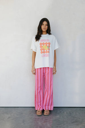 Cici Pants - Pink/Red Stripe