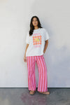 Cici Pants - Pink/Red Stripe