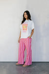 Cici Pants - Pink/Red Stripe