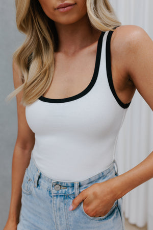 Carrie Top - White/Black