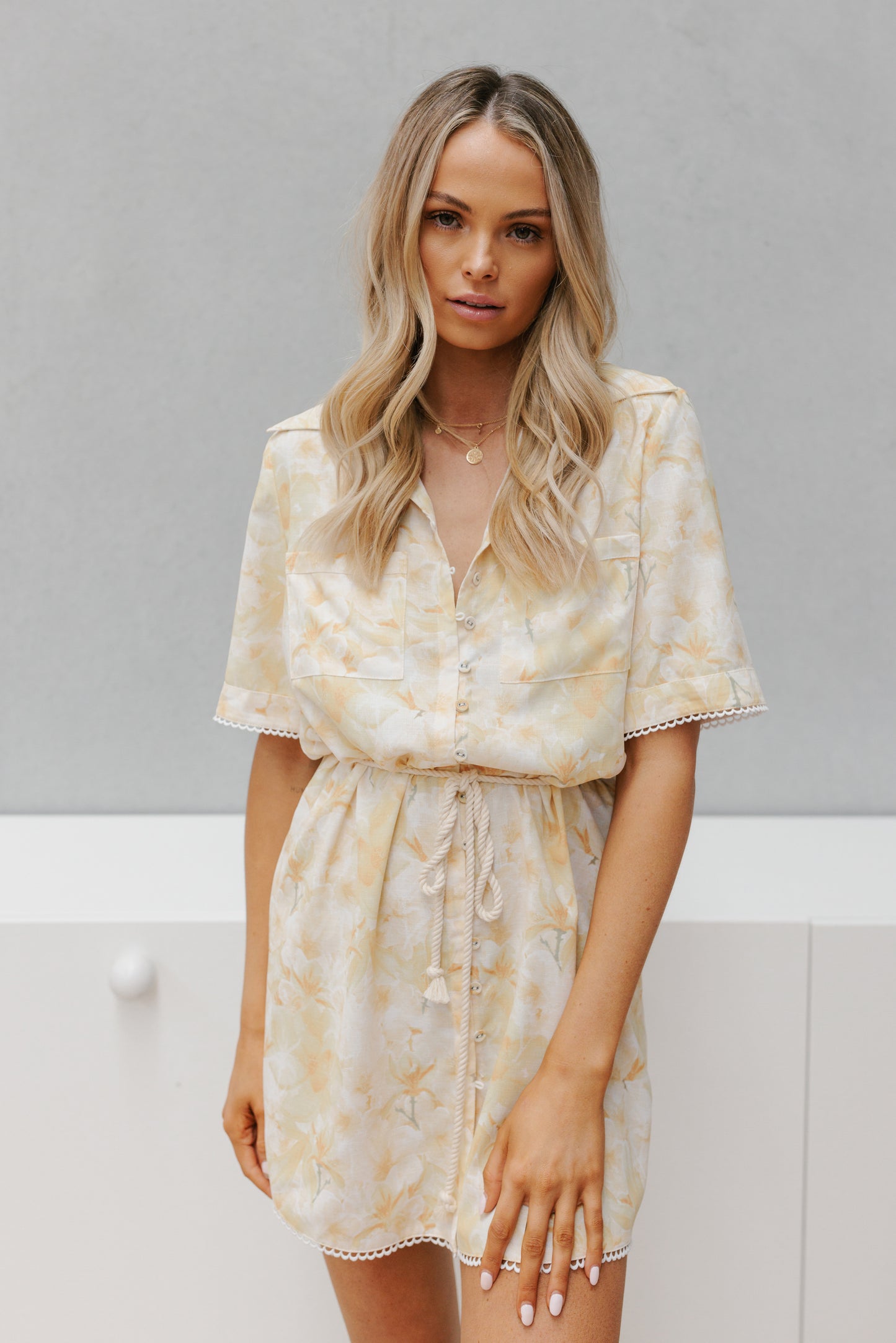 Kyrie Dress - Yellow Floral