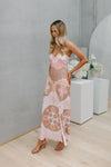 Sayulita Dress - Pink/Tan Geo