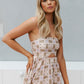 Elche Dress - Tan/Peach Tile Print