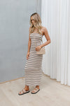 Greer Dress - Latte Stripe