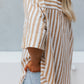 Krisha Shirt - Tan / White Stripe