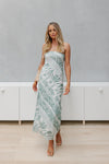 Lennox Dress - White/Sage Print