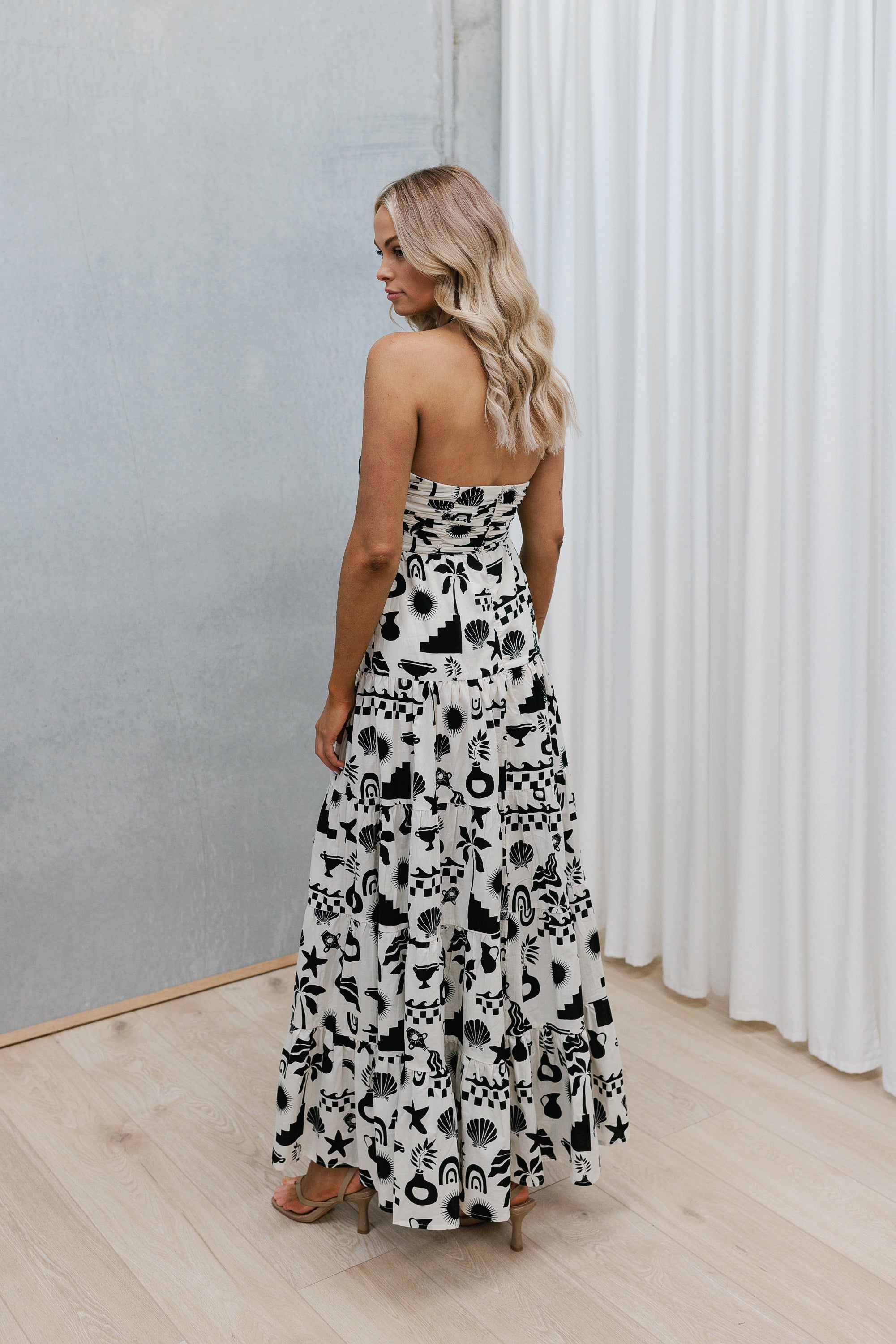 Lucah Dress Cream Print
