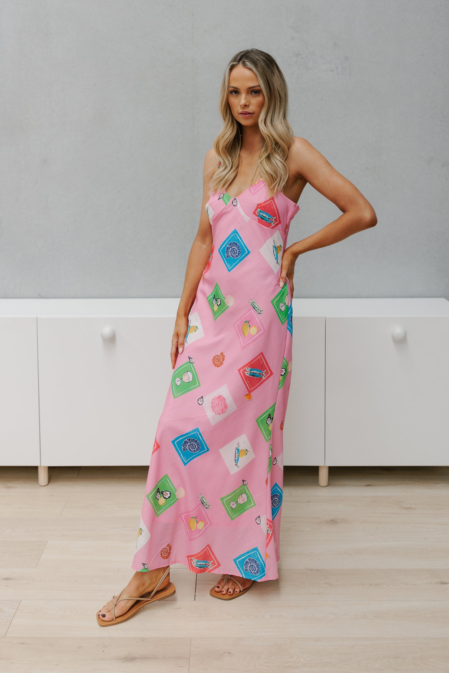 Macie Dress - Pink Art Print