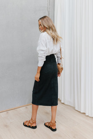 Marley Skirt - Washed Black Denim