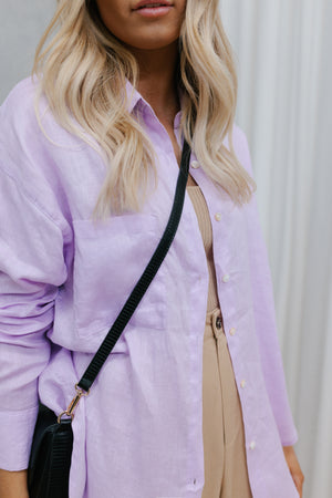 Nadine Shirt - Lilac Linen