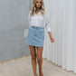 Nicole Denim Skirt - Light Blue