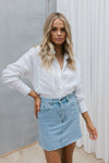 Nicole Denim Skirt - Light Blue