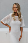 Palina Dress - White Crochet