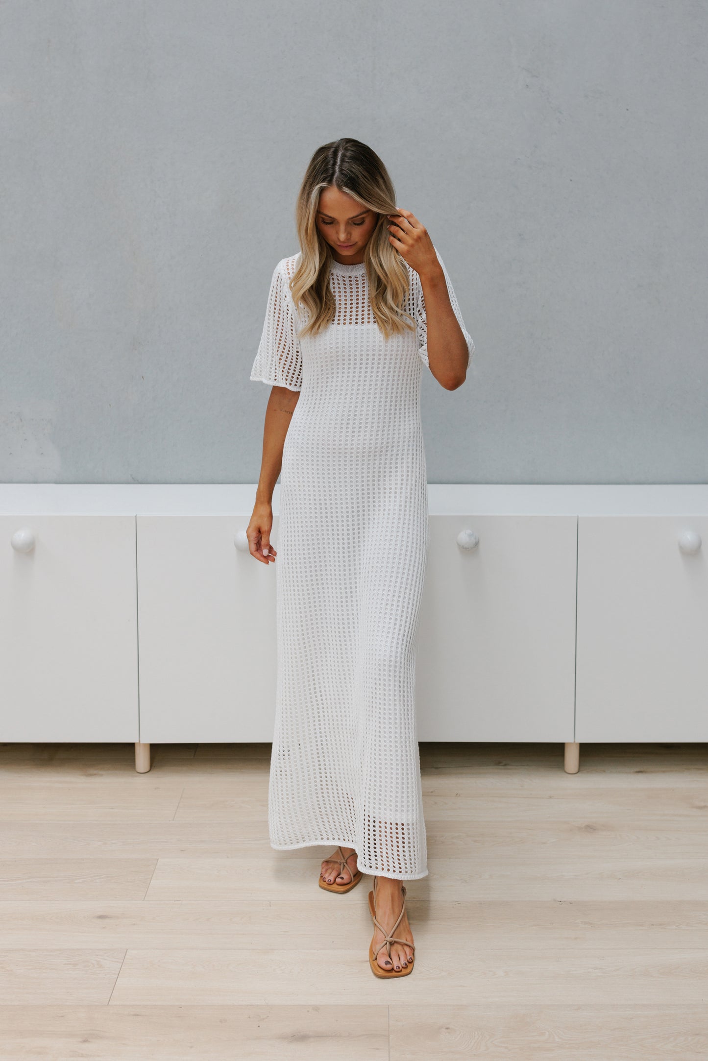 Palina Dress - White Crochet