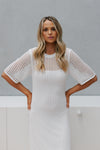 Palina Dress - White Crochet