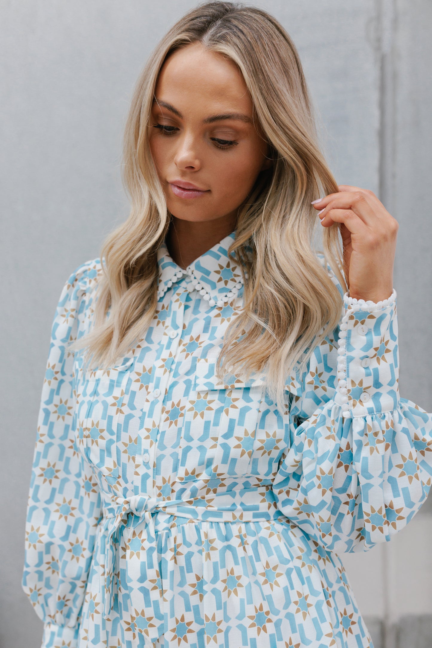 Qualia Dress - Blue Star Print