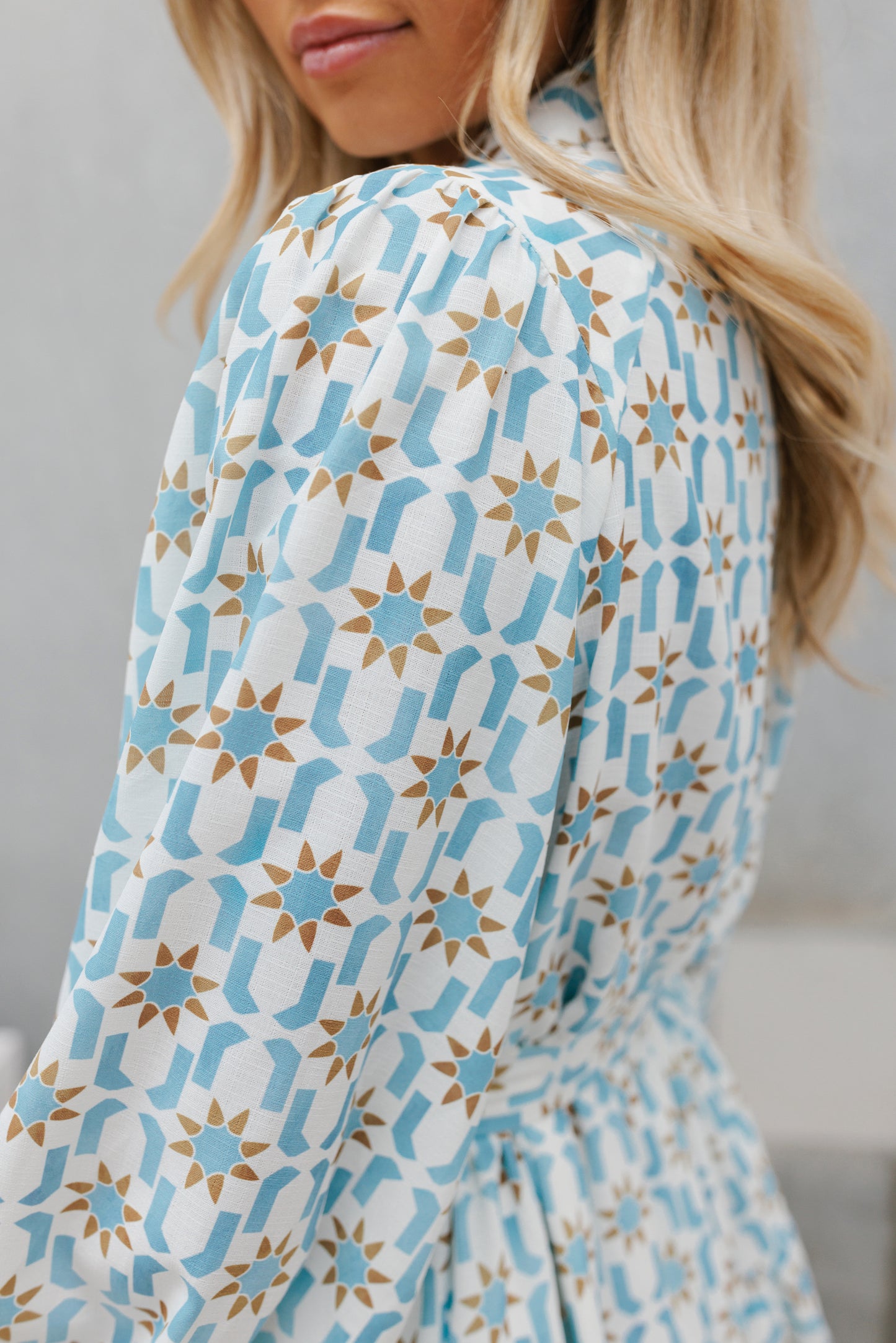 Qualia Dress - Blue Star Print