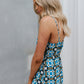 Quba Dress - Blue/Khaki Tile Print
