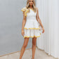 Quinley Dress - White/Yellow