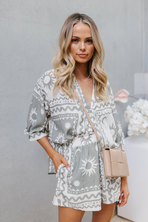 Sammi Set - Sage Sun Print