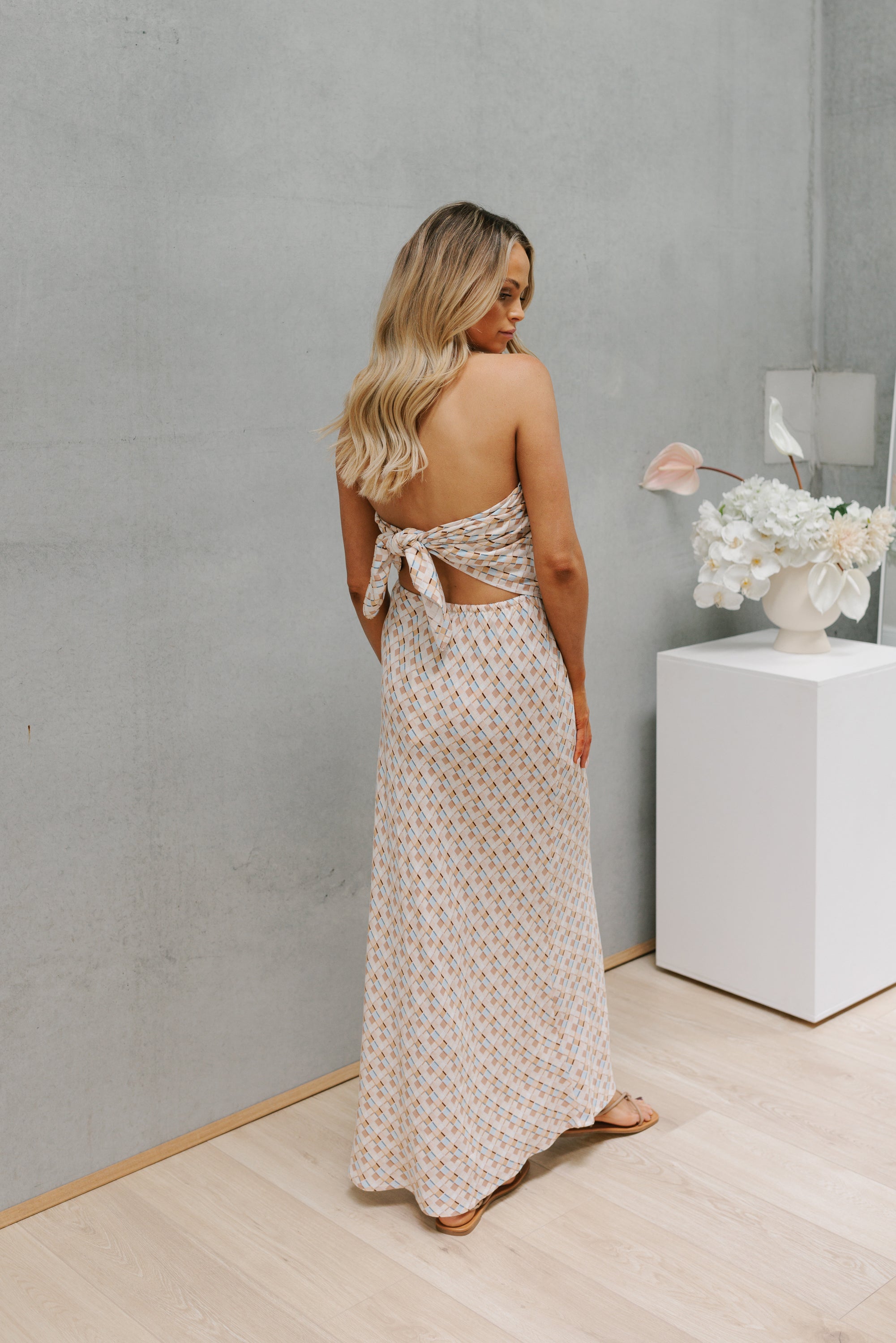 Tulsi Skirt Beige Check