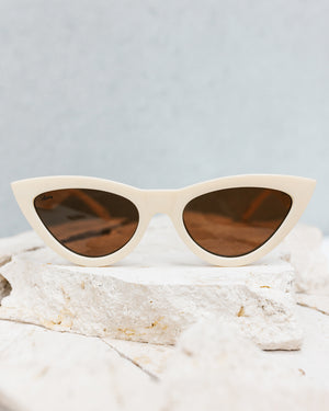 Kiss Kiss Sunglasses - Bone