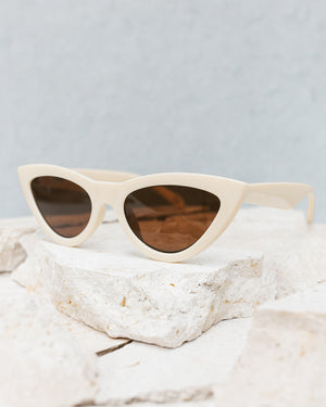 Kiss Kiss Sunglasses - Bone