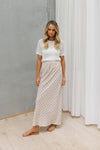 Tulsi Skirt - Beige/Sky Check