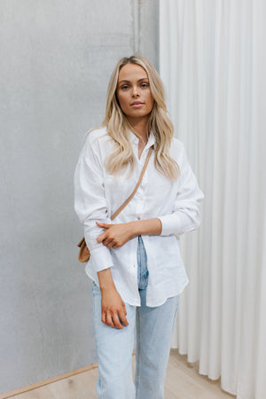 Tyra Shirt - White Linen