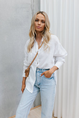 Tyra Shirt - White Linen