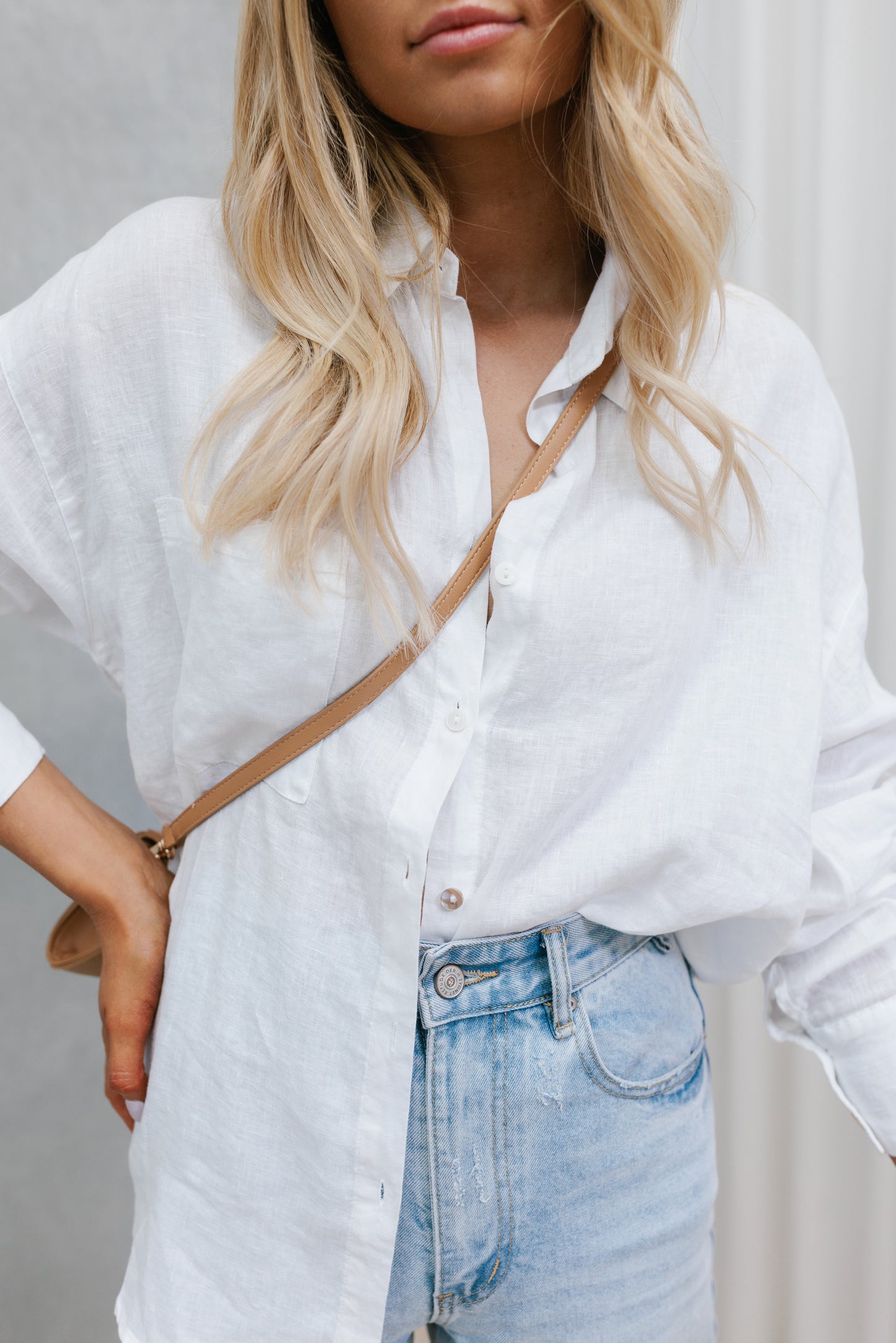 Tyra Shirt - White Linen