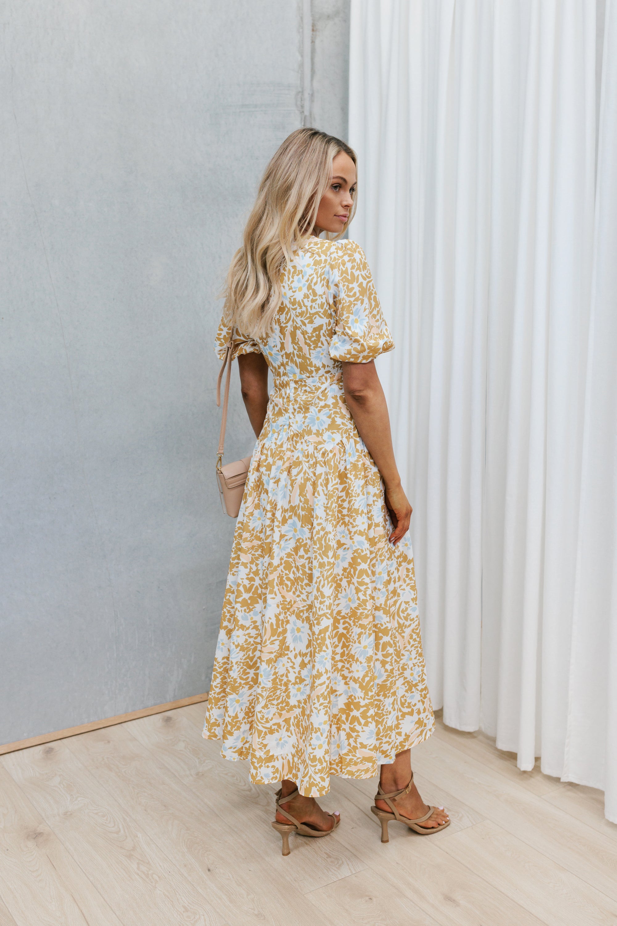 Mustard flower hot sale dress