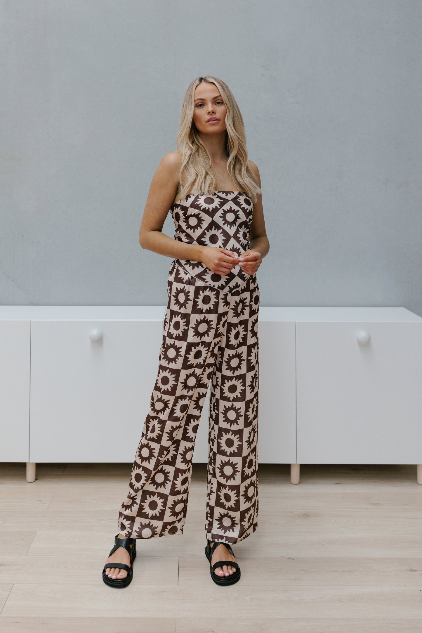 Yarah Set - Brown/Beige Print