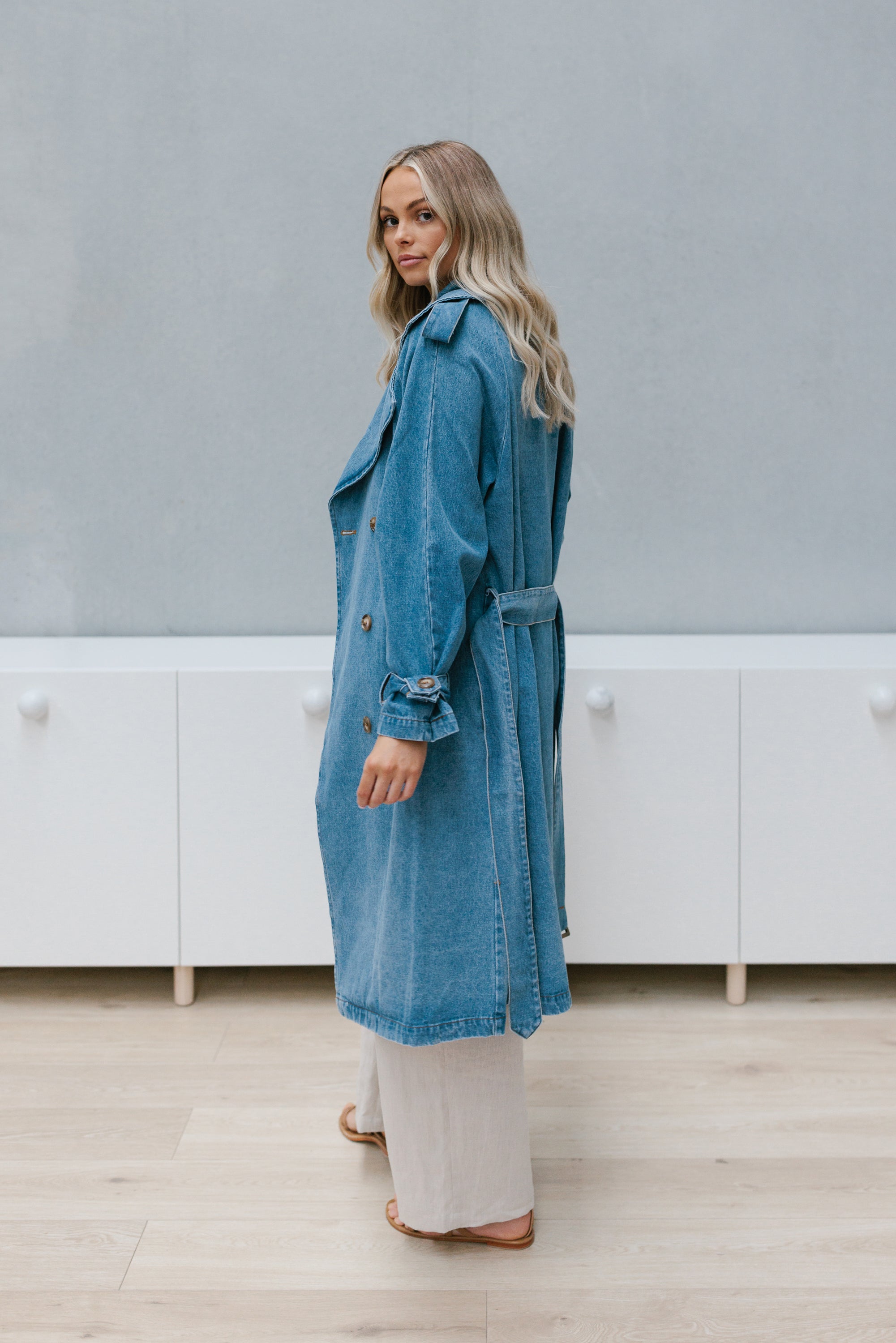 Levis denim trench store coat