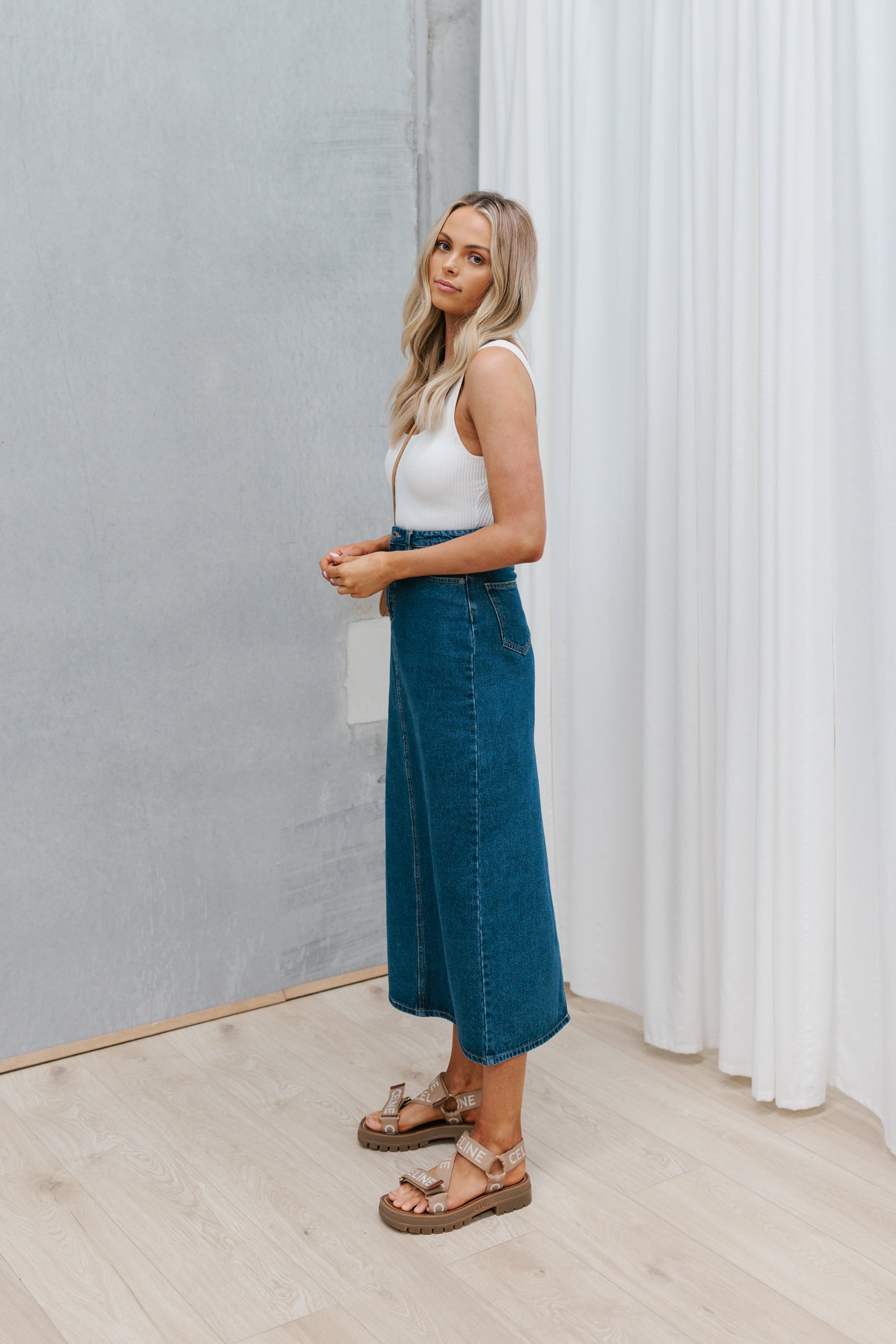 Yulia Skirt Classic Blue Denim
