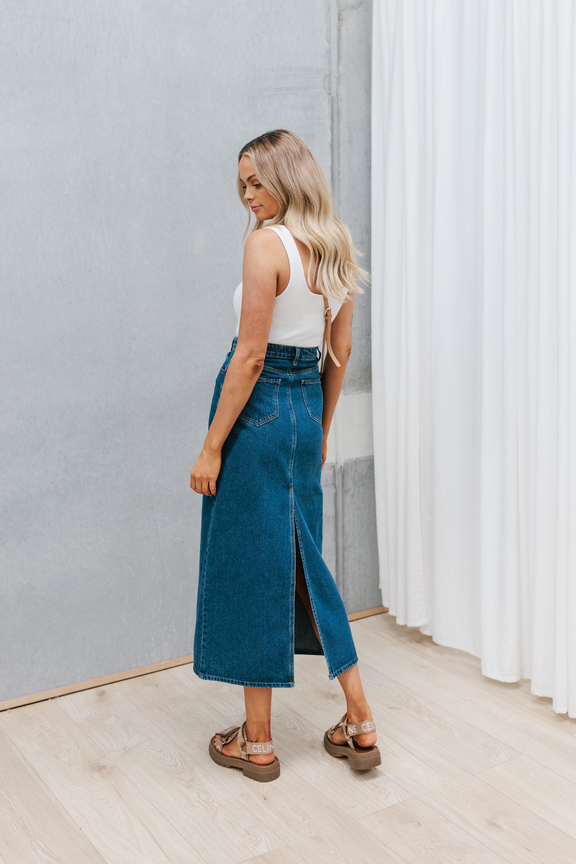 Yulia Skirt Classic Blue Denim