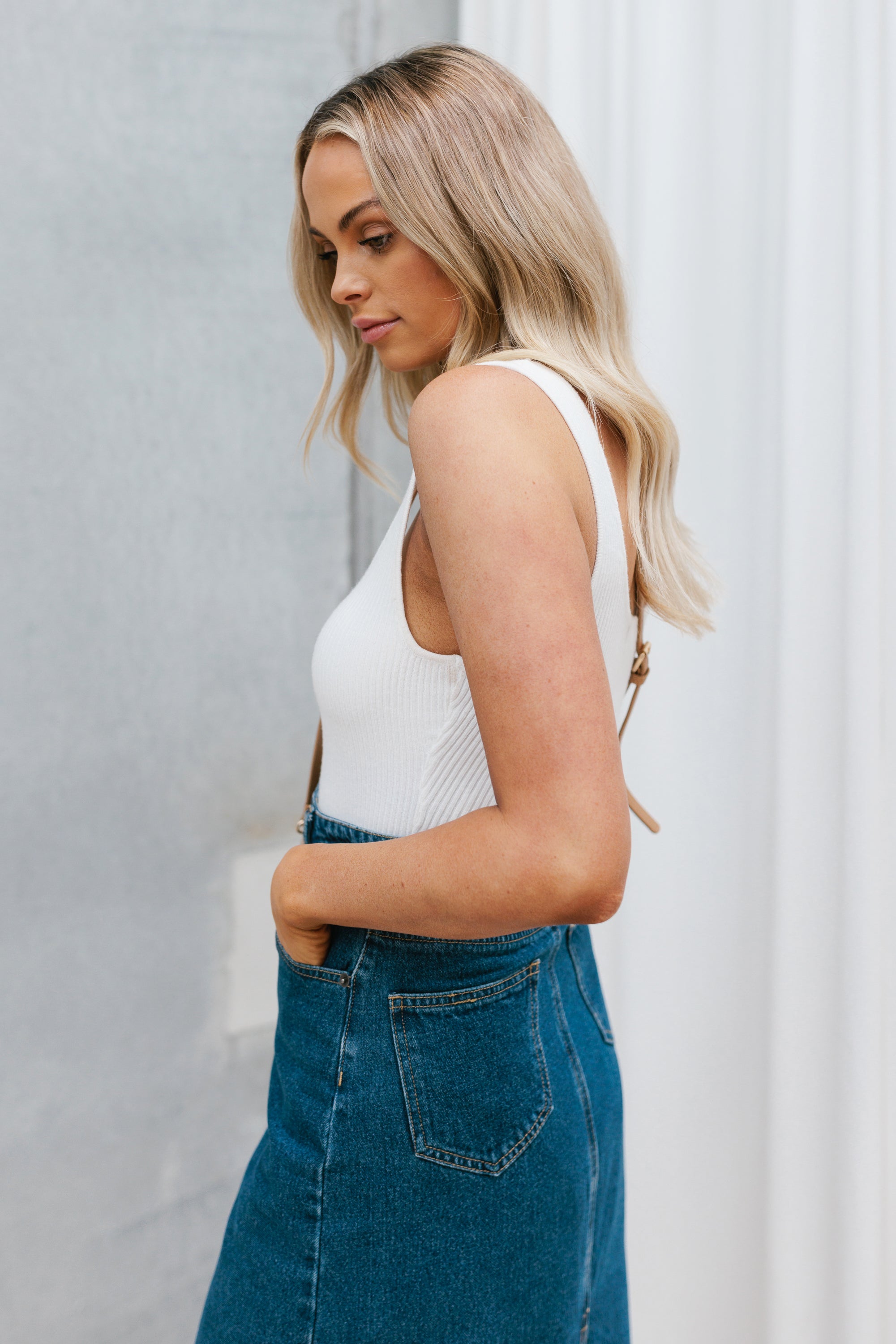 Yulia Skirt Classic Blue Denim