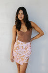 PRE ORDER SEPTEMBER - Nyah Skirt - Tan/Soft Pink Floral