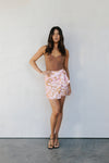 PRE ORDER SEPTEMBER - Nyah Skirt - Tan/Soft Pink Floral