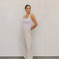Mysti Top - Lilac/Beige