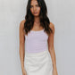 Mysti Top - Lilac/Beige