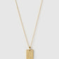 Leo Zodiac Tag Necklace - Gold