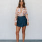 Naomie Shirt - Blush Watercolour Floral
