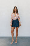 Naomie Shirt - Blush Watercolour Floral
