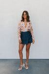 Naomie Shirt - Blush Watercolour Floral