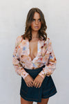 Naomie Shirt - Blush Watercolour Floral