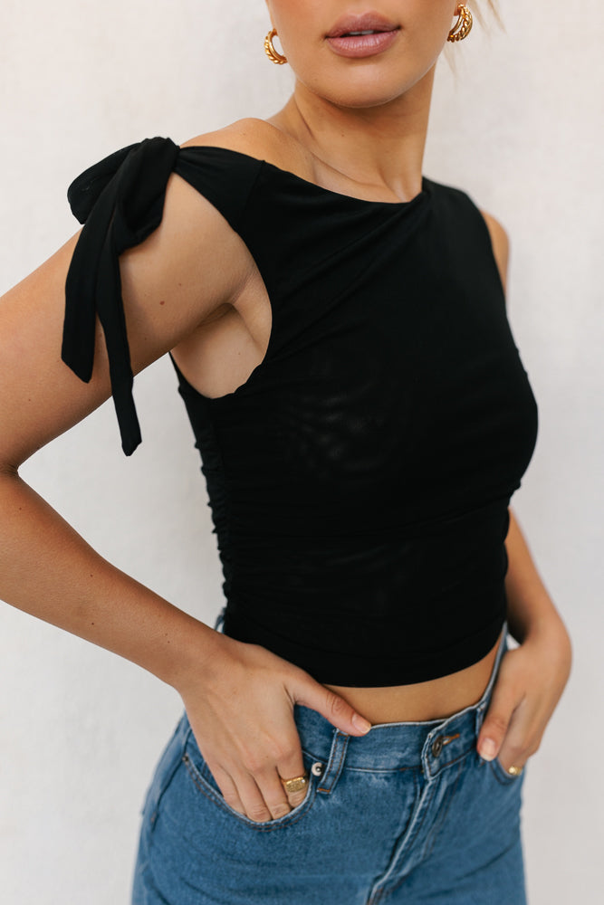 Nessa Top - Black Mesh