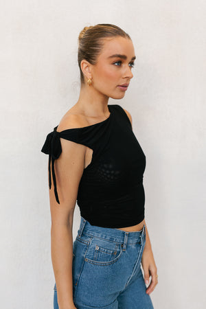 Nessa Top - Black Mesh