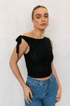 Nessa Top - Black Mesh