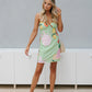 Amara Dress - Lime Papaya Print